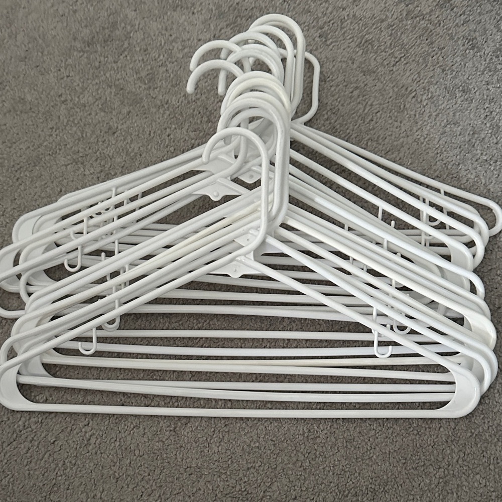 White Plastic Clothes Hangers